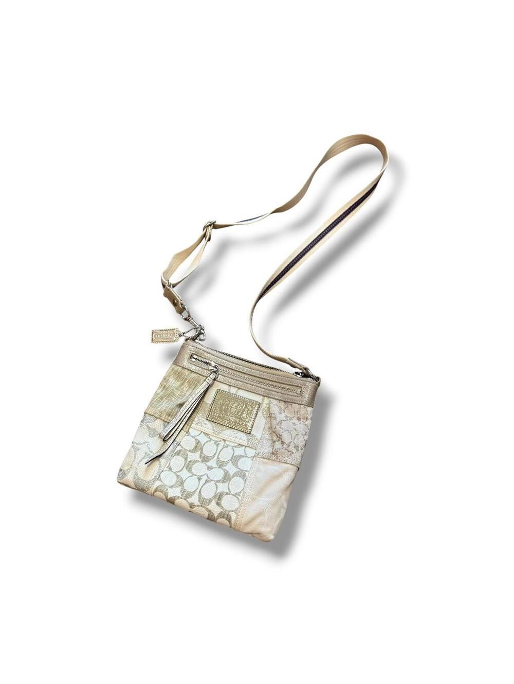 White/Cream Coach Crossbody Bag